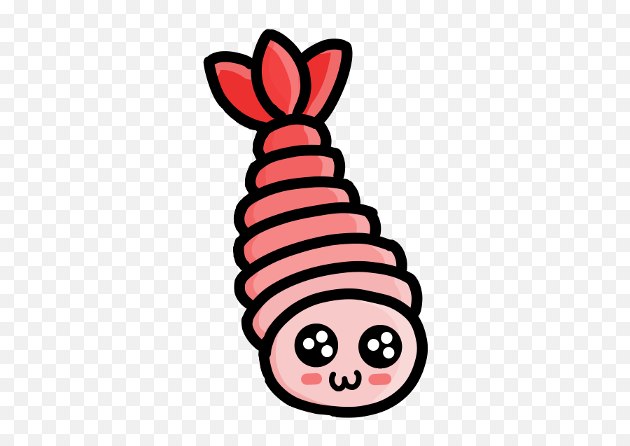 Kawaii Shrimp - Shrimp Clipart Kawaii Emoji,Shrimp Emoji