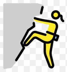 Woman Climbing - Clip Art Emoji