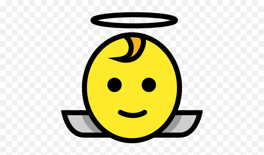 Baby Angel - Smiley Emoji,Angel Emoji Png