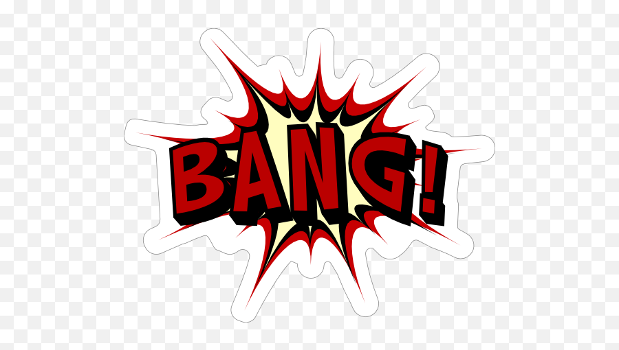 Awesome Bang Comic Sticker - Emblem Emoji,Awesome Emoji Art