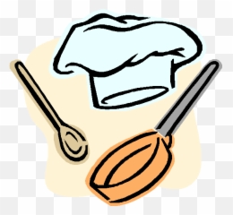 Chef Hat And Utensils Clipart - Cartoon Emoji