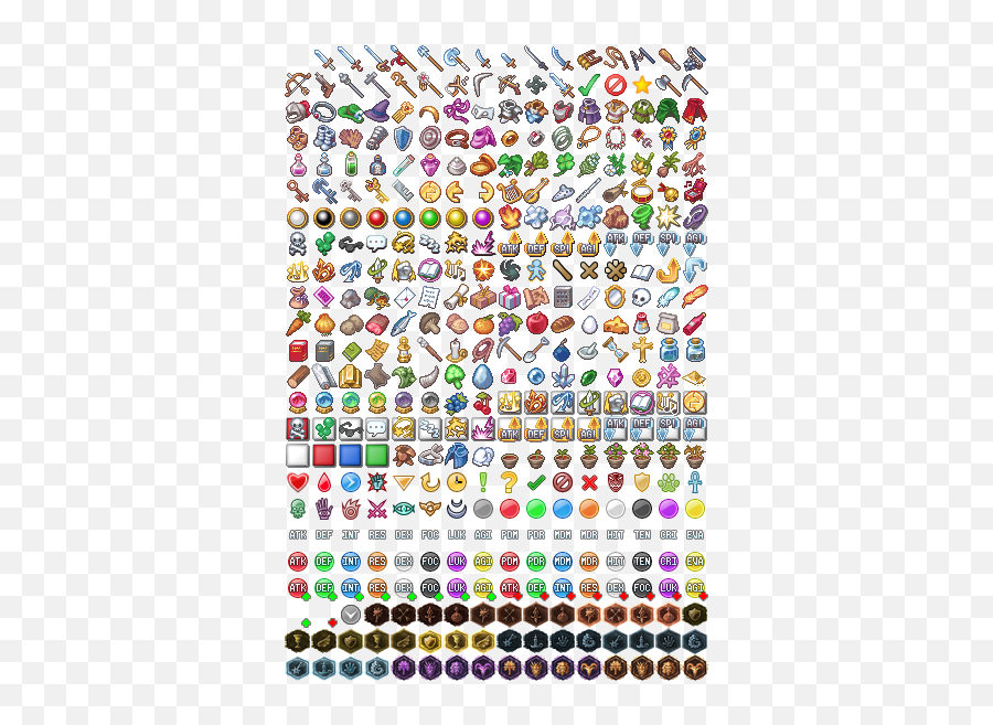 Iconview Module Yanfly Channel - Rpg Maker Vx Ace Skill Icon Emoji,Pom Pom Emoticon