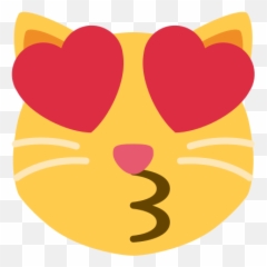 Emoji Remix on Twitter Heart eyes cat Kissing - Happy