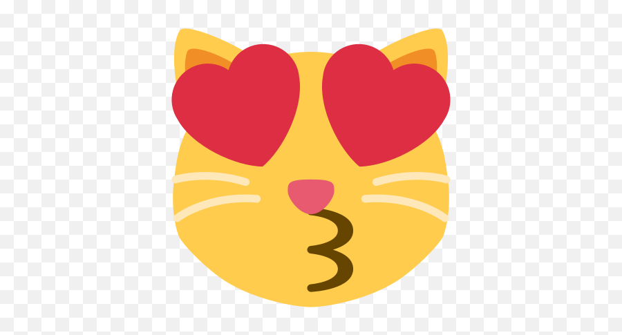 Emoji Remix On Twitter Heart Eyes Cat Kissing - Happy,Kissing Face Emoji