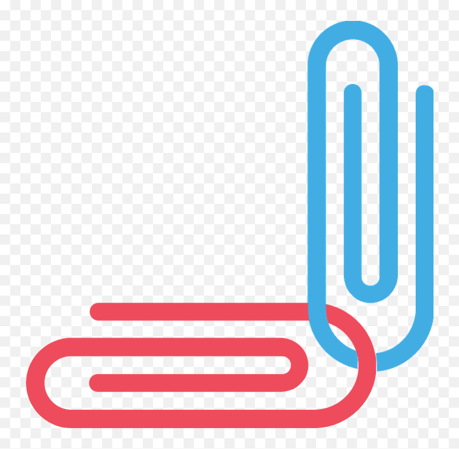Linked Paperclips Emoji Clipart - Paperclips Lonked,Paperclip Emoji