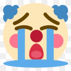Clownsob - Clown Emoji Discord Transparent,Sobbing Emoji