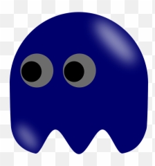Free Pac - Blue Ghost Pacman Emoji,Hungry Emoticon