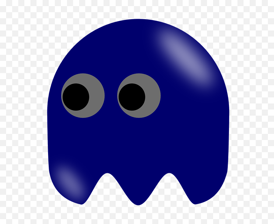 Free Pac - Blue Ghost Pacman Emoji,Hungry Emoticon
