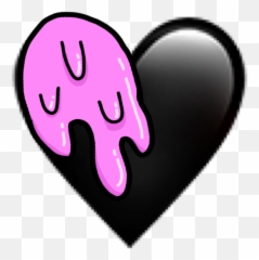 Slime Black Pink Iphone Emoji - Heart
