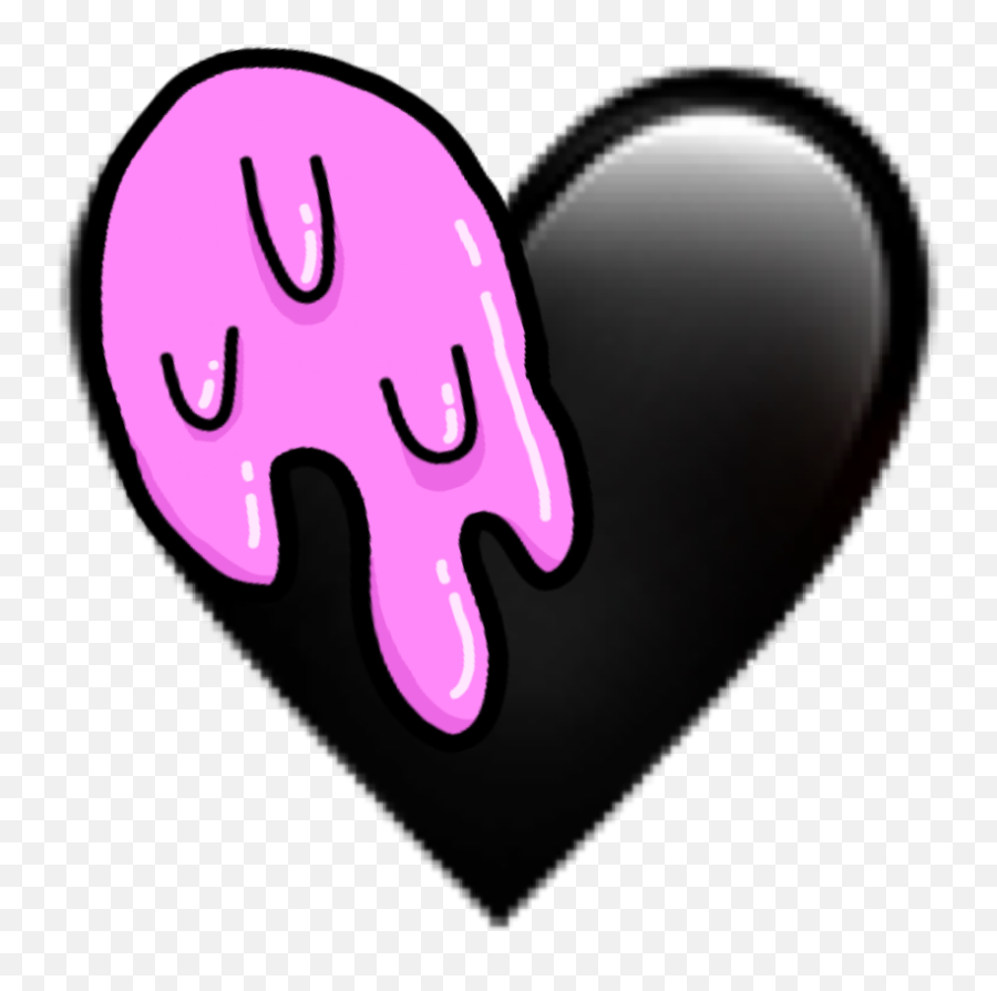 Slime Black Pink Iphone Emoji - Heart,Black Power Emoji