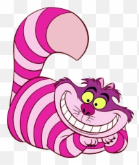 Cheshire Cat Clipart Black And White - Cheshire Cat Alice In Wonderland Cartoon Emoji,Cheshire Cat Emoji