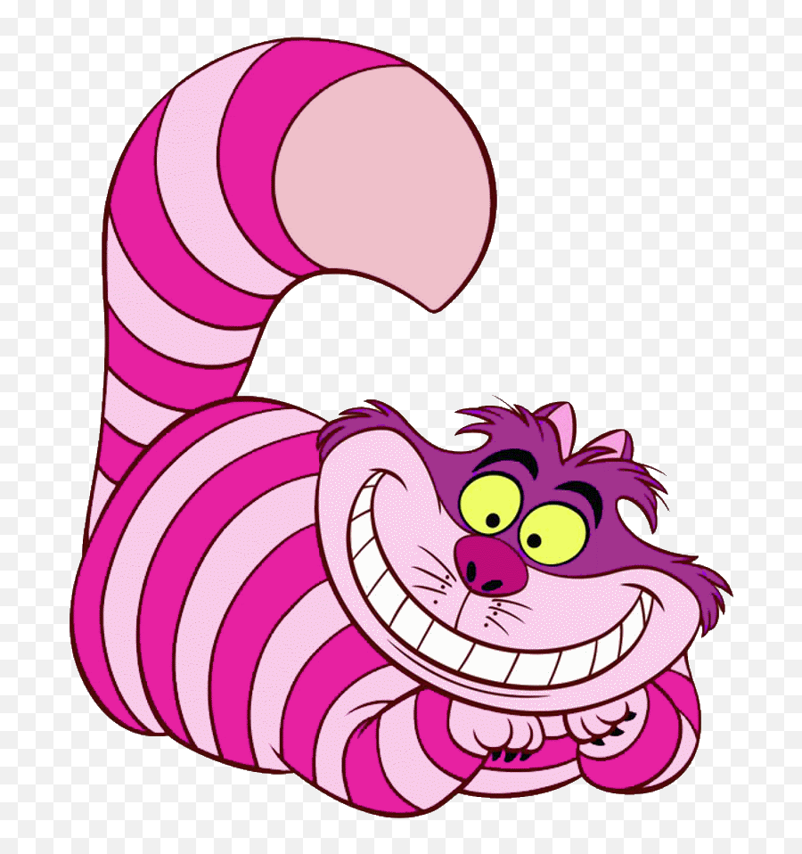 Cheshire Cat Clipart Black And White - Cheshire Cat Alice In Wonderland Cartoon Emoji,Cheshire Cat Emoji