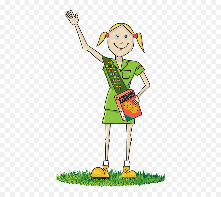 Free Friendly Happy Vectors - Clip Art Girl Scout Png Emoji,Backpack Emoji