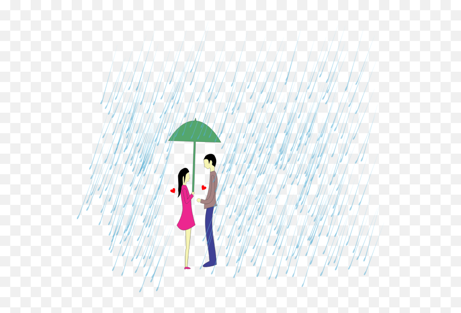 Shared Umbrella Couple - Illustration Emoji,Umbrella Sun Emoji