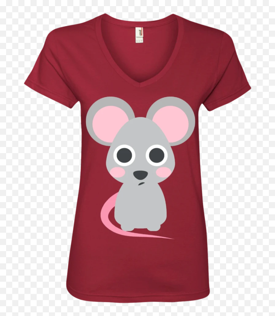 Mouse Emoji Ladies V,Emoji Clothing Store