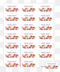 Rectangle Sheeted Button Sticker Labels - Emoticon Emoji