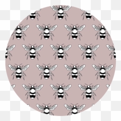 Bee Aesthetic Circle Background Pattern - Cartoon Emoji,Bee 4 Clock Emoji