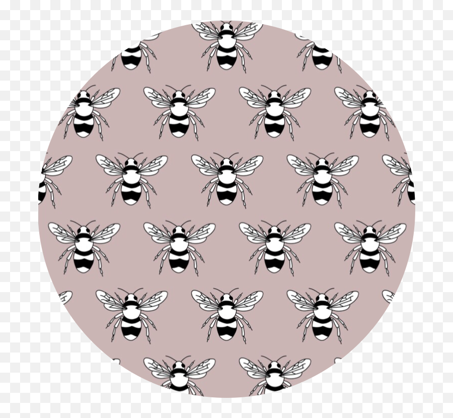 Bee Aesthetic Circle Background Pattern - Cartoon Emoji,Bee 4 Clock Emoji