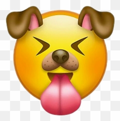 Dog Emoji Emoticon - Te Extraño Como Mierda,Dog Emoticon