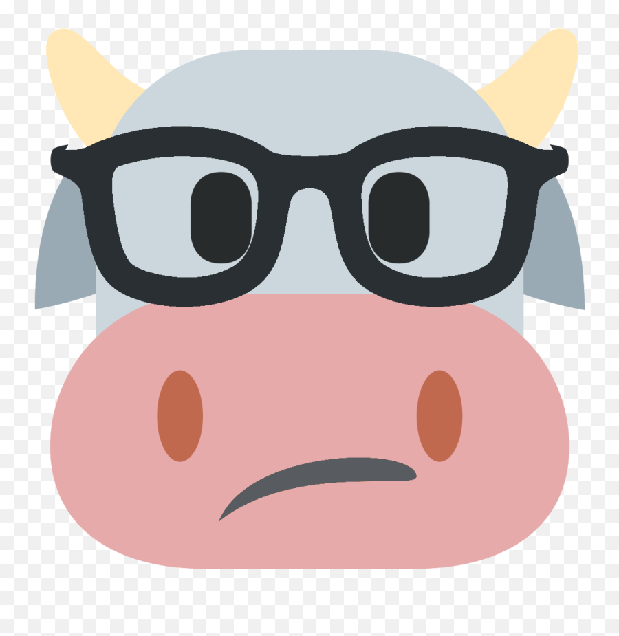 Cowemoji Hashtag - Cartoon,Cow Face Emoji