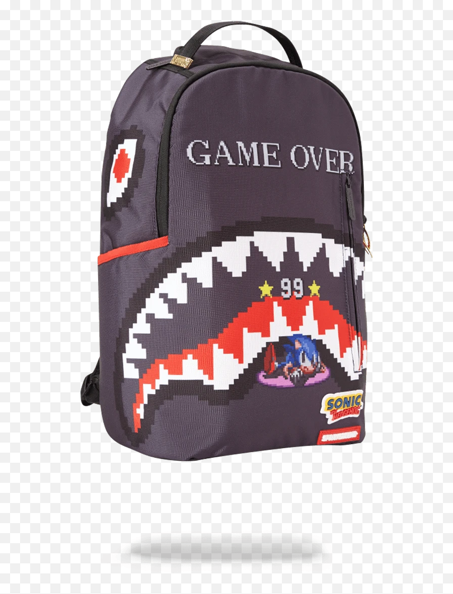 Sprayground Backpack Sonic Game Over - Sprayground Backpack Game Over Emoji,Purple Emoji Backpack