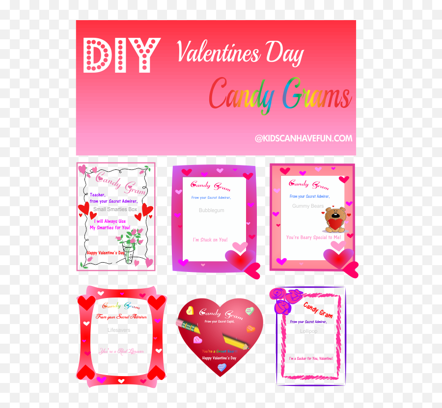 Diy Valentines Day Candy Grams - Valentines Grams Emoji,Emoji Gram