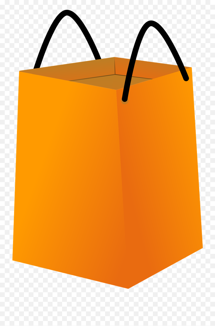 Shopping Bag Orange Empty Big Paper - Shopping Bag Orange Emoji,Grocery Bag Emoji