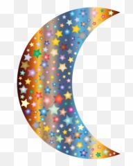 Crescent Moon Glossy Texture - Circle Emoji