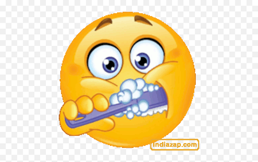 Smileys - Brush Your Teeth Emoji,Toothbrush Emoticon