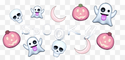 Spooky Ghost Pumpkin Skull Moon - Earrings Emoji