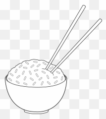 Rice Bowl And Chopsticks Clipart - With Emoji