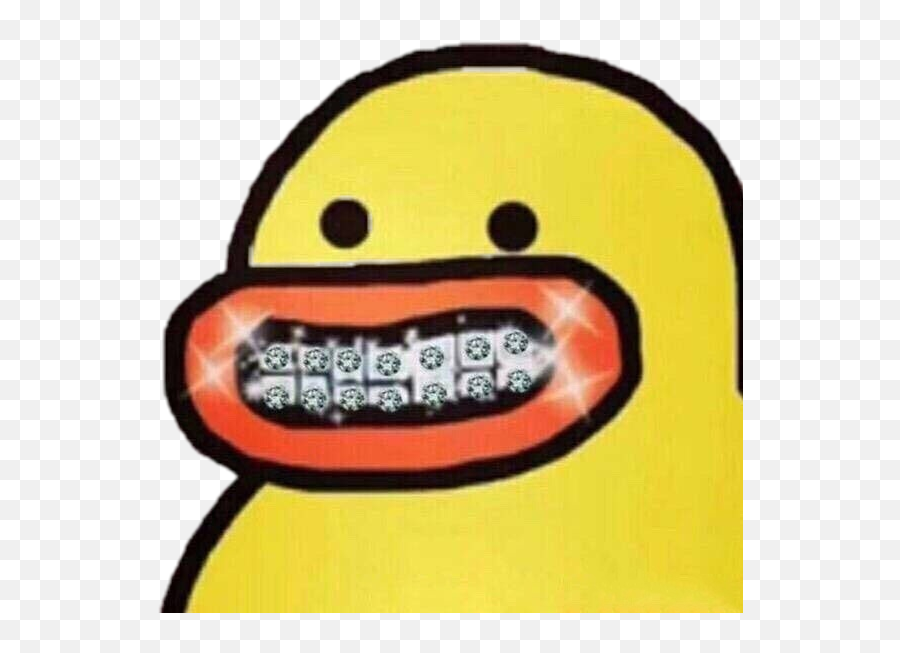 Rich Diamond Duck Cartoon Swag Smile Cute - Bilibili Bilibili Emoji,Duck Emoticon Text