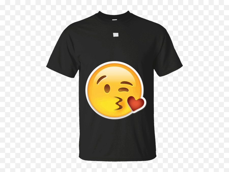 Love Blowing Kisses Emoji Black T - Hella Mega Tour Merch,Yellow Emoji Shirt