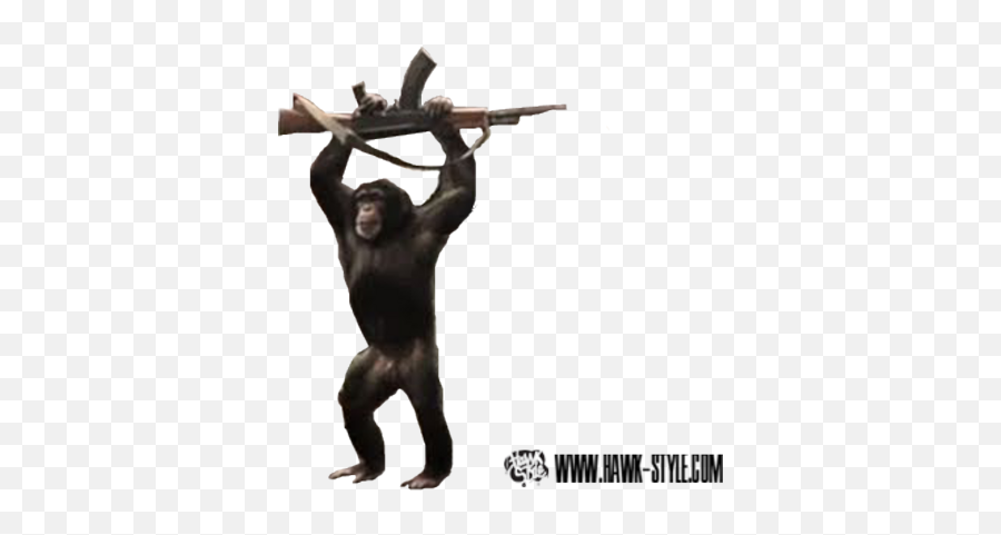 Free Ape With Ak47 Psd Vector Graphic - Ape With Ak47 Emoji,Ak47 Emoji