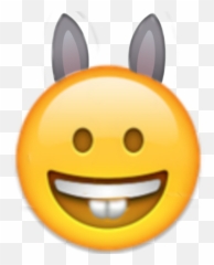 Emoji Sticker Emojisticker Bunny Rabbit - Emoji Sourire,Rabbit Emoticon