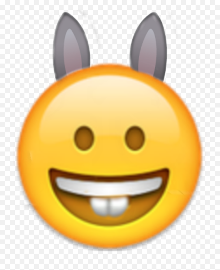 Emoji Sticker Emojisticker Bunny Rabbit - Emoji Sourire,Rabbit Emoticon