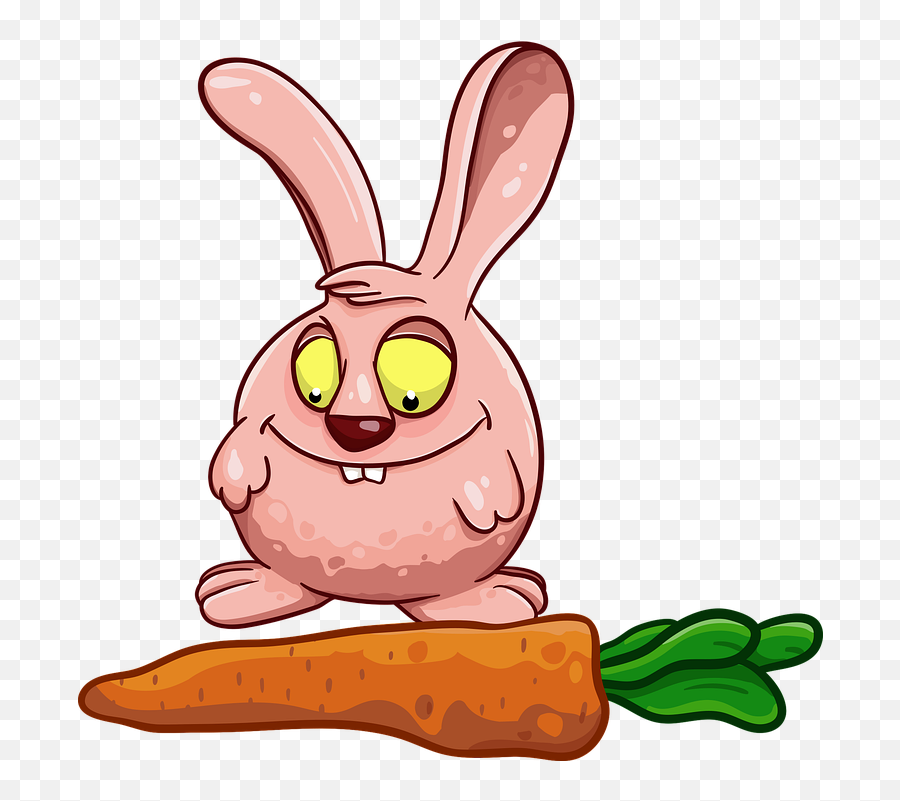 Rabbit Carrot Pink - Cartoon Emoji,Bunny Ears Emoji