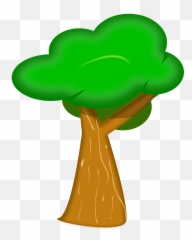 Tree Trunk Bark Green Forest - Drawing Of A Cartoon Tree Emoji,Emoji Trunk Or Treat