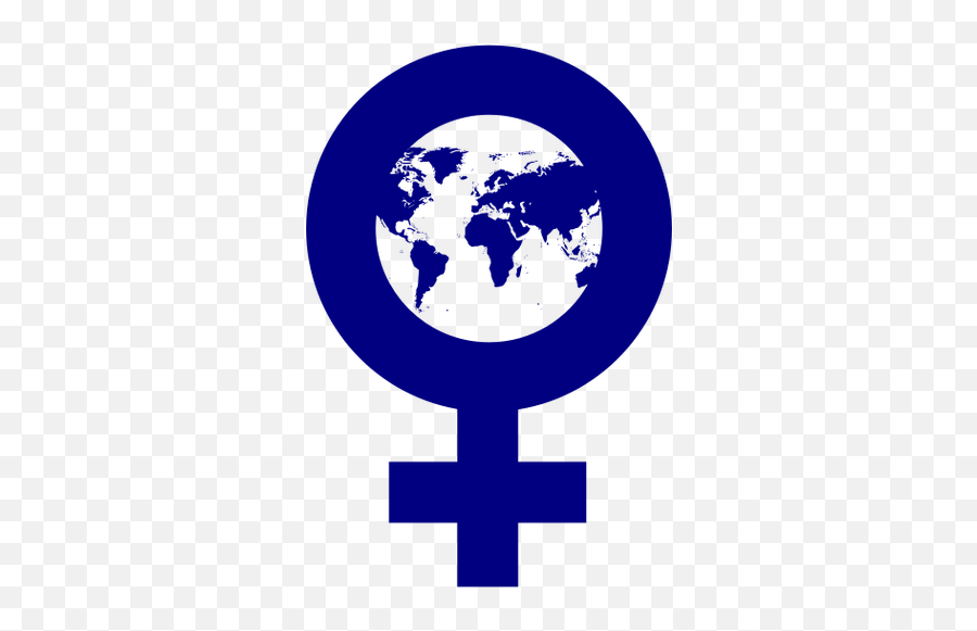 Vector Clip Art Of Females Of The Earth - International Womens Day Symbol Emoji,Upside Down Emoji Png