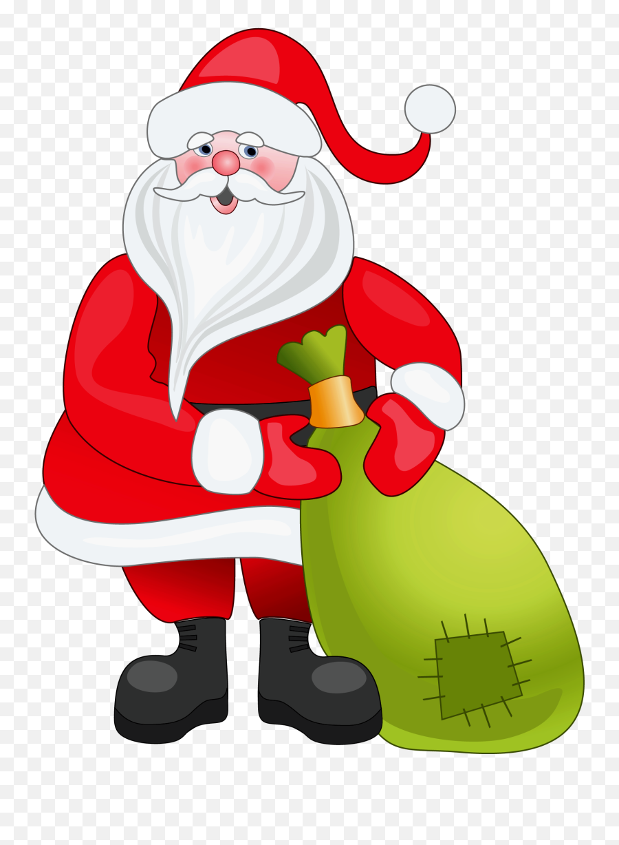 Santa Claus Clip Art Clipart Image - Christmas Santa Claus Clip Art Emoji,Emoji With Santa Hat