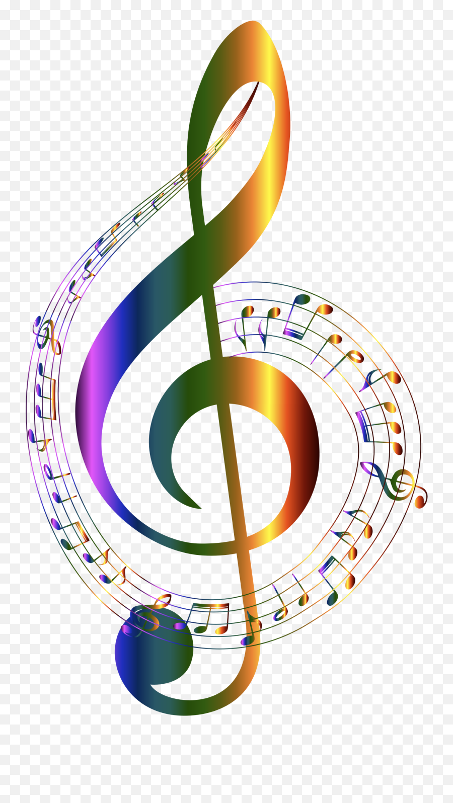 Chromatic Musical Notes Typography No - Colorful Transparent Background Music Notes Emoji,Music Note Emoji Transparent