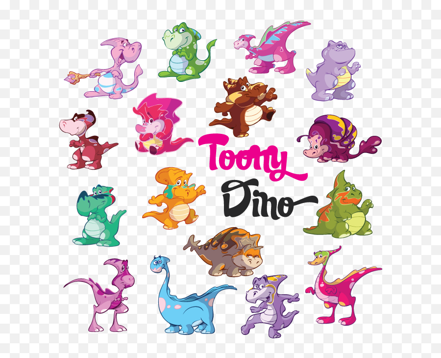 Toony Dino - Illustration Emoji,Dinosaur Text Emoticon