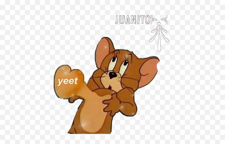 Tom Y Jerry Stickers For Whatsapp - Tom And Jerry With Hearts Emoji,Yeet Emoji