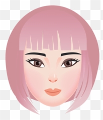 Beaumoji bubble gum pastel pink hair Yes please - Illustration Emoji