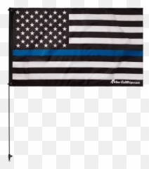 Black And White Blue American Flag - Emoji