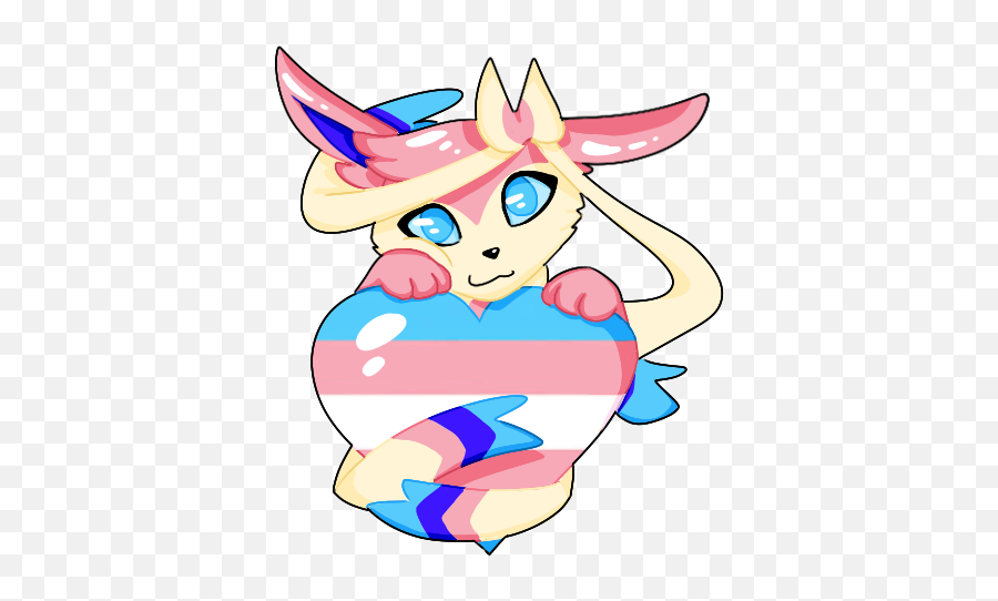 Trans Sylveon - Trans Sylveon Emoji,Transgender Emoji