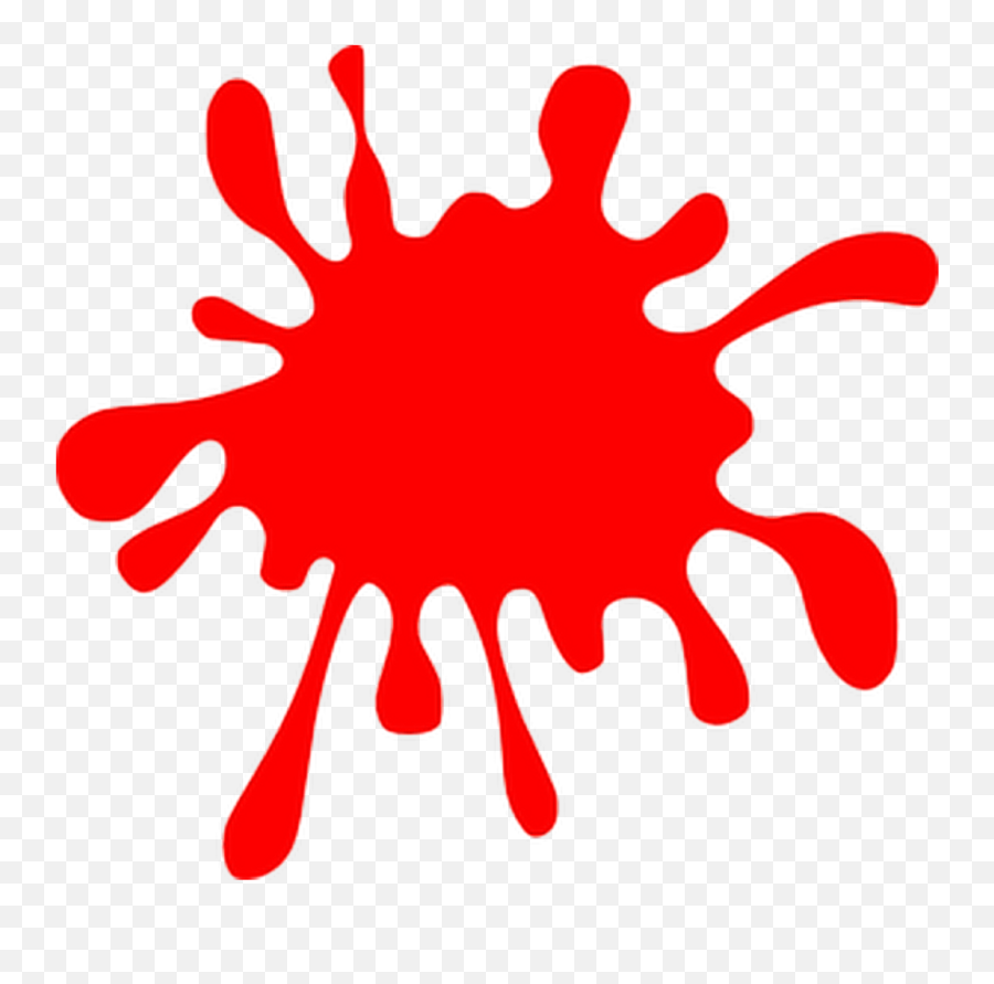 Red Splat Clipart - Blood Clipart Emoji,Splat Emoji