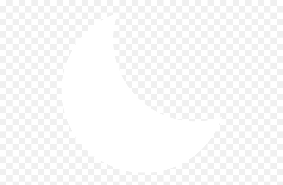 White Moon 4 Icon - Crescent Moon White Transparent Emoji,Crescent Moon Emoticon