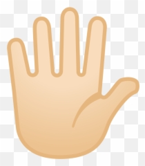 Hand With Fingers Splayed Light Skin Tone Icon - Illustration Emoji