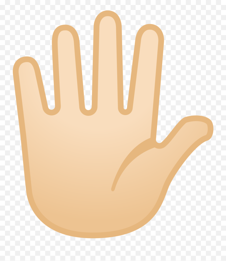 Hand With Fingers Splayed Light Skin Tone Icon - Illustration Emoji,Ok Fingers Emoji